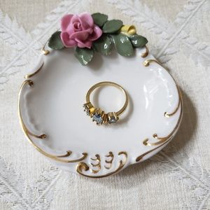 Antique Dresden trinket dish.